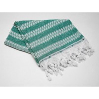Пештемаль  полотенце для пляжа и бани линия зеленая
