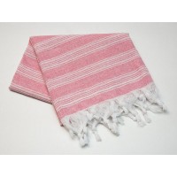 Пештемаль  полотенце для пляжа и бани линия розовая