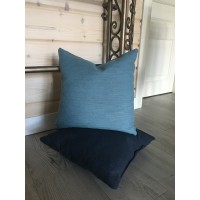Подушка декоративная голубая